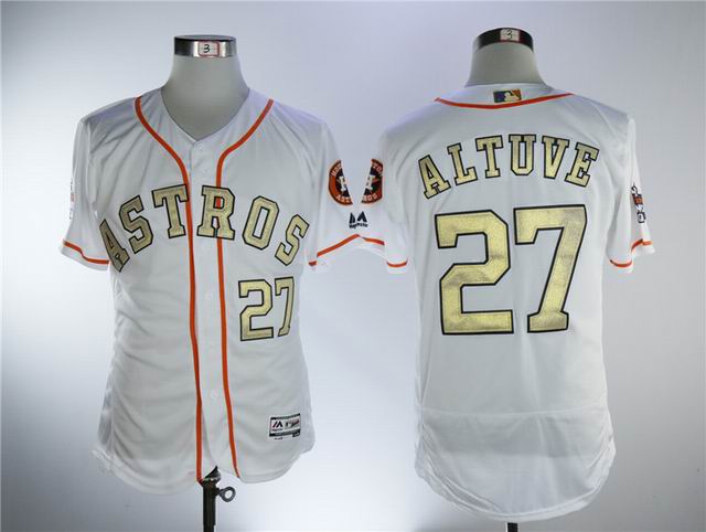 2017 world championship Houston Astros gold jerseys-026